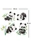 Cute Pandas And Bamboo Branches Children's Room Wall Sticker - 2