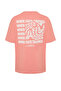 Dusty Rose Oversize/Wide Cut Text Printed Short Sleeve 100% Cotton T-Shirt Tmnss24Ts00015 - 7