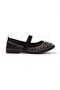 Girl's Black Laser Stone Ballerinas - 2