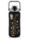 Motivational Water Bottle with Straw and Sticker Water Bottle 2000ml (2LT) BPA Free Sports Gym - 3