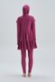 Fuchsia Long Sleeve Tights Dress Swimsuit - 2