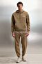 Bernon Men's Soft Elastic Tight-Fitting Three-Pocket Organic Cotton Khaki Sweatpants - 2
