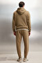 Bernon Men's Soft Elastic Tight-Fitting Three-Pocket Organic Cotton Khaki Sweatpants - 4