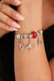 Women's Eterea Danza Steel Cord Silver Plated Mixed Figured Zircon Stone Combination Bracelet - 3
