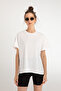 Cotton Oversize/wide Fit Crew Neck Basic T-shirt White - 2