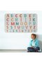Patterned Colorful Educational Turkish Alphabet and Number, Children's Room, Kindergarten Wall Sticker-3900