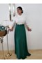 Women's Green Embroidered Chiffon Hijab Evening Dress FERGAN00002181 - 3
