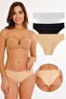 Women's Laser Cut (Beli Elastic) Slip Panties 3 Pack Set