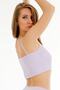 Women's Corded Fabric Fabric Rope Strap Crop Bustier - Crop120 - Lila - 2