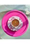 Metal Pink Single Decorative Tea, Coffee and Cake Service Presentation Tray 23 Cm - 3