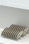 2 Pieces Dish Rack Plate Drying Pot Lid Organizer Organizer Stand Kitchen Countertop - 2