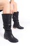 Unal Ozer Women's Black Leather Bellows Daily Boots Un001-0144 - 2