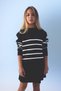 Girl's Striped Crew Neck Knitwear Sweater Z0194A623Au - 3
