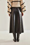 MAXI LEATHER BELL SKIRT - 3