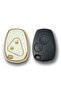Clio 3 Dacia Duster 2 Button Nano Key Case Cover White Gold Gold Color - 2