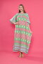 Women's large size domineering collar front placketed bat sleeve slit woven dress - 3
