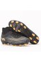 29676 Men's Black Yellow Detailed Patterned Lace-Up Ankle Sock Football Shoes for Turf and Field - 4