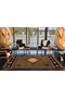Brown Themed Wicker Design Geometric Patterned Vintage Decorative Carpet 3407 - 4
