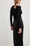 Wide Collar Long Sleeve Flexible Blouse - 4