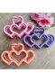 ilkyaz Accessory 3-Piece Vibrant Colors Heart Clothespin Buckle Set - 3