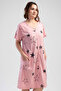 Plus Size Short Sleeve Zipped Pocket Home Dress
,110012 - 3
