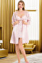 Lady satin white 2 piece satin nightgown luxury a quality 2 piece nightgown dressing gown pajamas set lady-15213