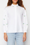 Ecru Embroidery Detailed Cotton Regular Regular Fit Woven Shirt Twoaw23Go00081 - 5