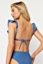 Blue Triangle Ruffle Bikini Top TBESS22BU0023 - 4
