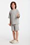 Bogota Boys' Embroidered Crew Neck Gray Melange Tracksuit Set - 2