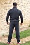 Anthracite Oversize Large - Regular Size Half Zipper Men's Tracksuit Set 21eestyakt - 8