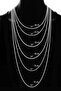 Stainless Stainless Silver 65cm Necklace with Steel Bomb Figure Mesh Chain - 6
