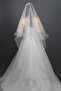 Glitter Long Two-Layer Wedding Dress Veil Wedding Veil Length 170 Cm Off-White Color with Comb - 3