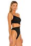 Women's Silk Jersey Bodysuit with Shirred Side Straps - 3