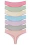 Women's Corded Fabric Brazilian Thong 7-Piece Pack Set Model-5 - 2