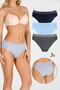 Women's Bamboo Fabric Waist Lace Slip Panties 3 Pack Set Kts1094