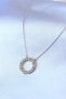 316L Steel Silver Color Zircon Stone Gold Detail Xoxo Women's Necklace - 2