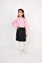 Girl's Polo Collar T-Shirt Linen Skirt Suit 23 April 29 October Performance Clothes - 3