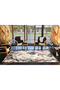 Powder Themed Flower Rose Patterned Creative Modern Decorative Carpet 3421 - 4