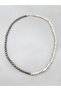 Unisex Black Pearl - White Pearl Natural Stone Necklace Yin Yang Model - 4