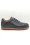 black lace-up casual shoes genuine leather rubber sole