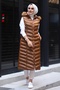 Long Padded Vest - Bronze - 2