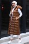 Long Padded Vest - Bronze - 3