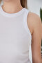 White Red Zargo Model Set of 2 Fitted Wide Piping Halter Neck Ribbed Flexible Knitted Crop Blouse - 4