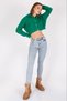 Polo Collar Long Sleeve Hair Braided Four Button Crop Short Knitwear Cardigan