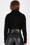 Polo Collar Long Sleeve Hair Braided Four Button Crop Short Knitwear Cardigan - 2