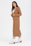 V-Neck Long Sleeve Hair Braided Ankle Length Winter Thick Knitwear Cardigan - 4