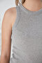 Gray Blue Zargo Model Set of 2 Fitted Wide Piping Halter Neck Ribbed Flexible Knitted Crop Blouse - 4