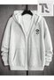Unisex Rose Sweatshirt Zippered Cardigan