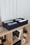 2-Piece Navy Blue 3-Compartment Children's Room Closet Drawer Socks Organizer Honeycomb Accordion Organizer