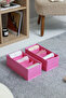 2-Piece Pink 6-Compartment Children's Room Closet Drawer Socks Organizer Honeycomb Accordion Organizer - 2